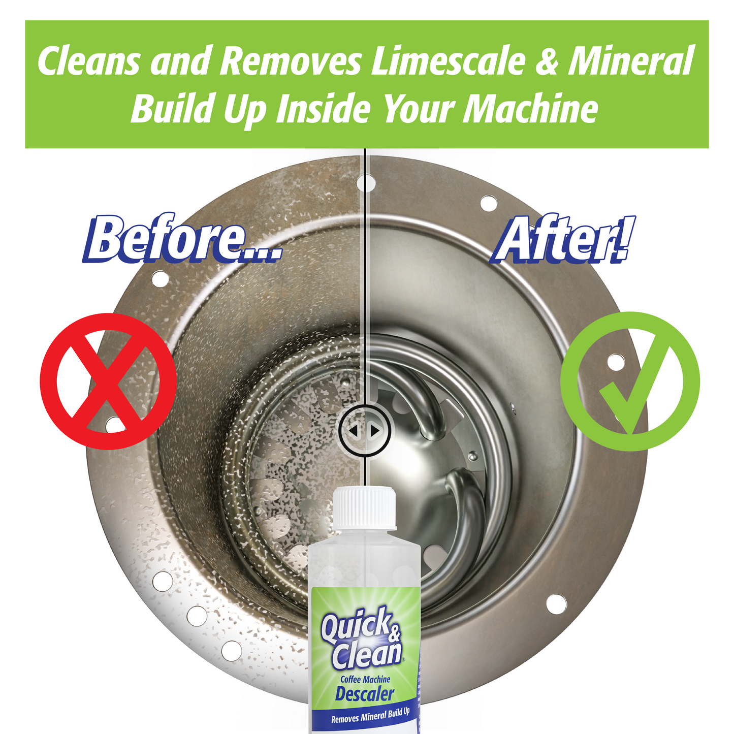 Quick & Clean Coffee Machine Descaler Removes Mineral Build in Coffee Machine