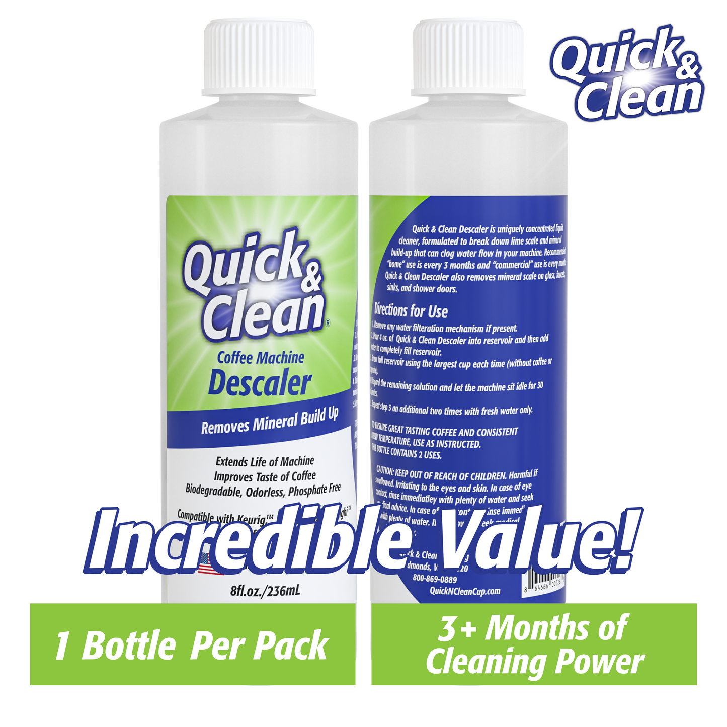 Quick & Clean Coffee Machine Descaler Removes Mineral Build in Coffee Machine